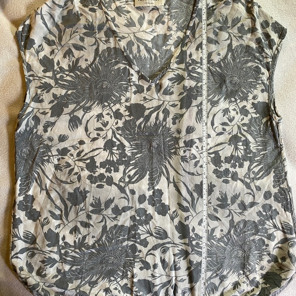 Rosemunde of Denmark Women's Sz 42 Tee-shirt White, Grey 100% Viscose crepe - Picture 1 of 5